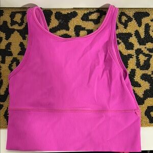 Lululemon Pink Ribbed Tank Top